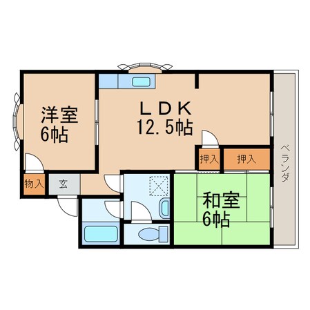 ヴィラ貴志川の物件間取画像